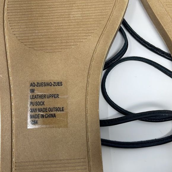 Aqua Womens AQ-Zues Leather Open Toe Strappy Sandal - Picture 9 of 10